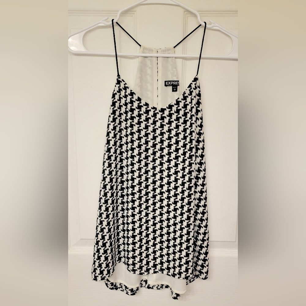 Express XS Black and White Tank Top